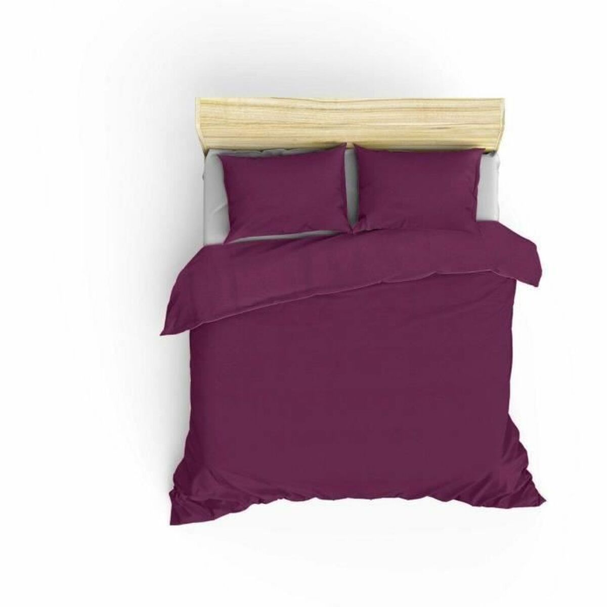 Juego de funda nórdica de algodón morado, cama de 200, 3 piezas