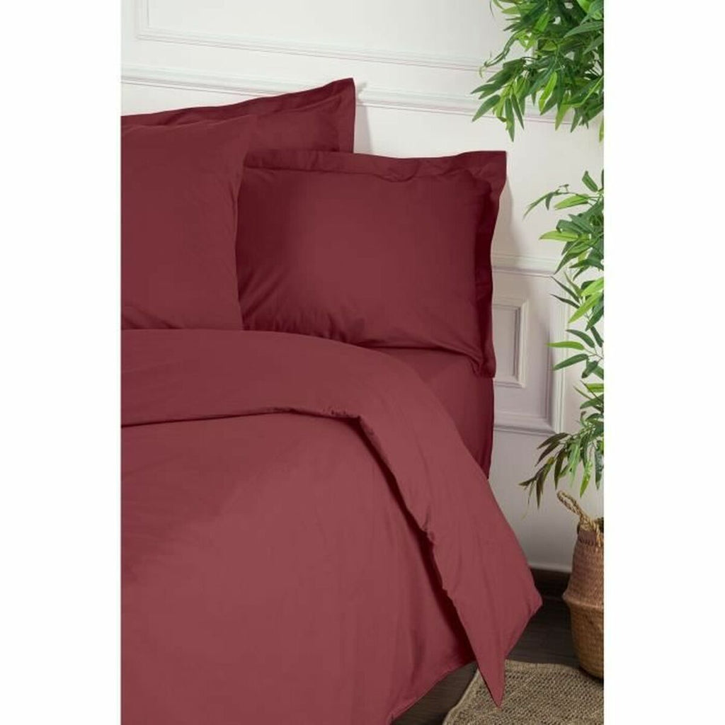 Juego de funda nórdica roja de algodón, cama de 200 — imagen 3