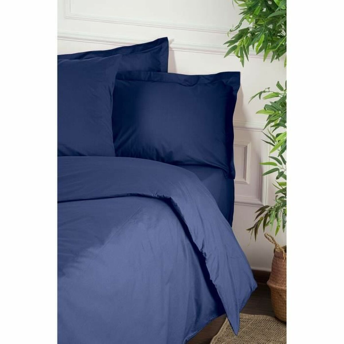 Juego de funda nórdica de algodón azul, cama de 200 — imagen 3