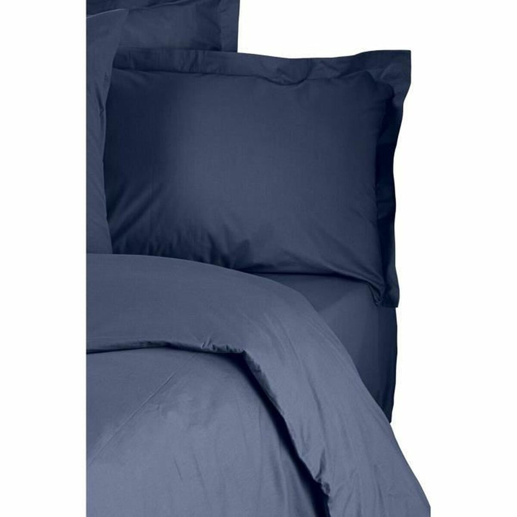 Juego de funda nórdica azul de algodón, cama de 200