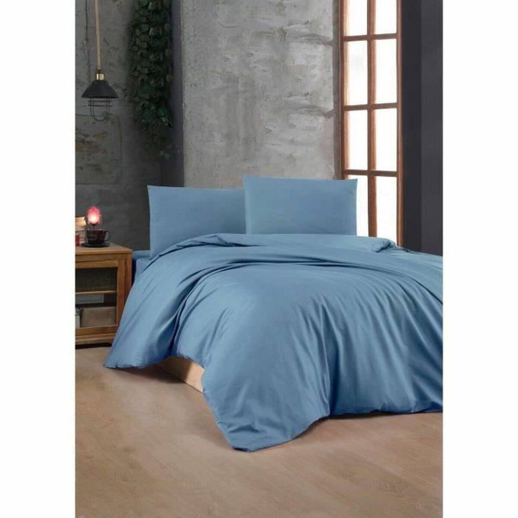 Juego de funda nórdica de algodón azul, cama de 200, 3 piezas — imagen 2