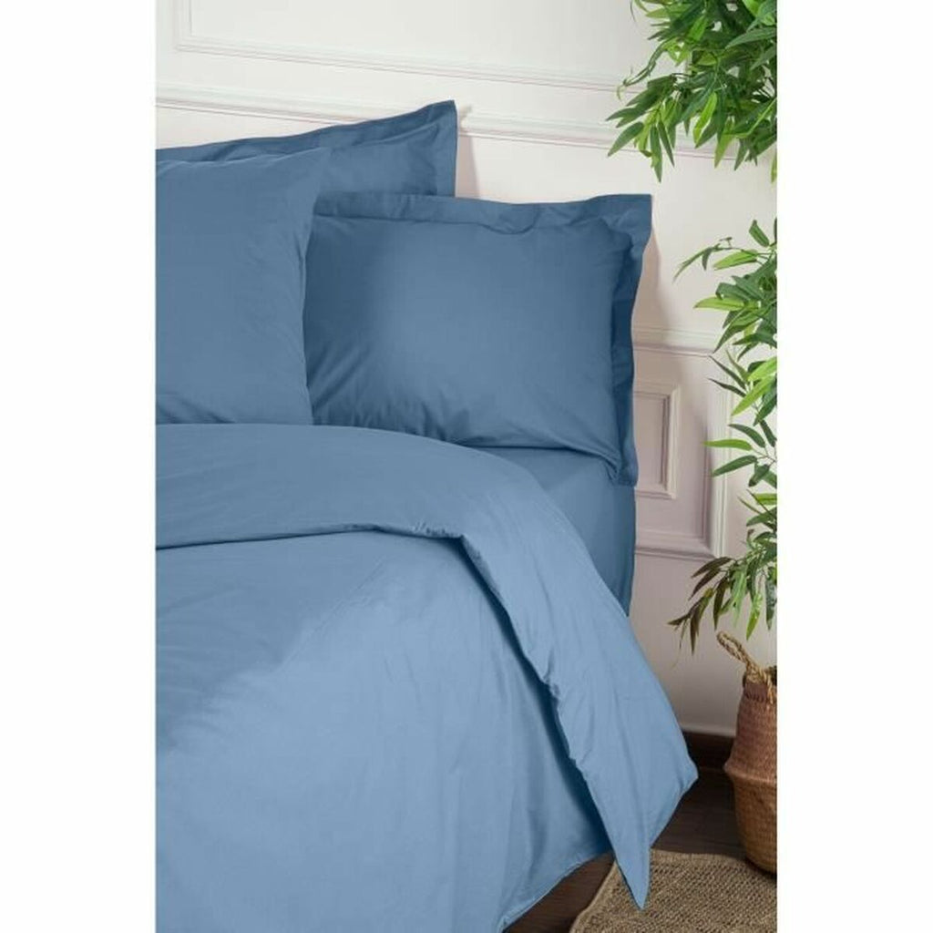 Juego de funda nórdica de algodón azul, cama de 200, 3 piezas — imagen 3