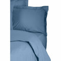Juego de funda nórdica de algodón azul, cama de 200, 3 piezas
