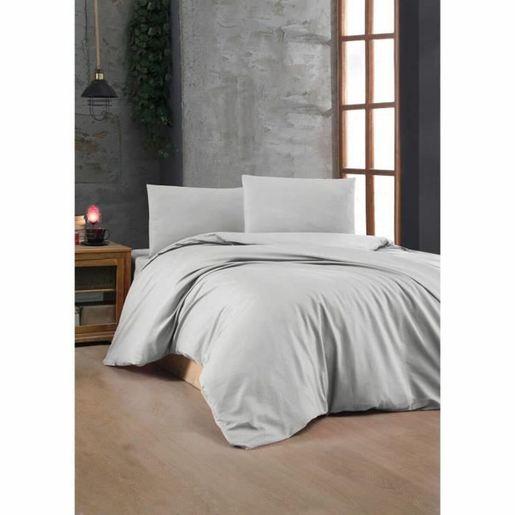 Juego de funda nórdica gris de algodón, cama de 200 — imagen 2