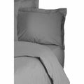 Juego de funda nórdica gris de algodón, cama de 200