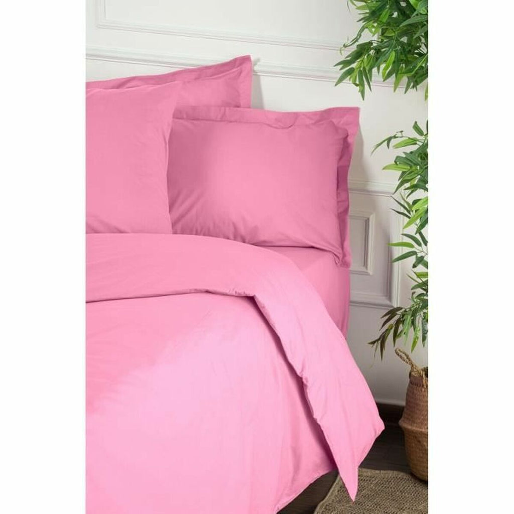 Juego de funda nórdica rosa de algodón, cama de 200 — imagen 3
