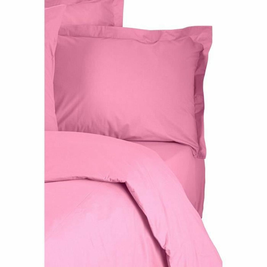 Juego de funda nórdica rosa de algodón, cama de 200