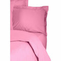 Juego de funda nórdica rosa de algodón, cama de 200