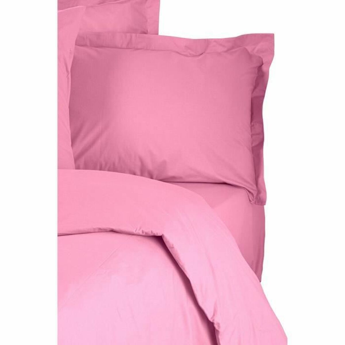 Juego de funda nórdica rosa de algodón, cama de 200