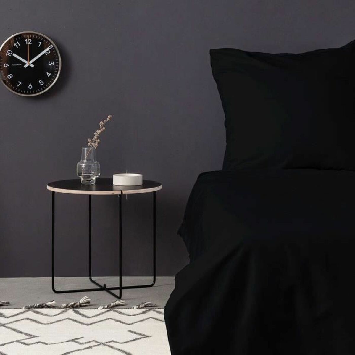 Juego de funda nórdica negra, cama de 200, 3 piezas — imagen 2