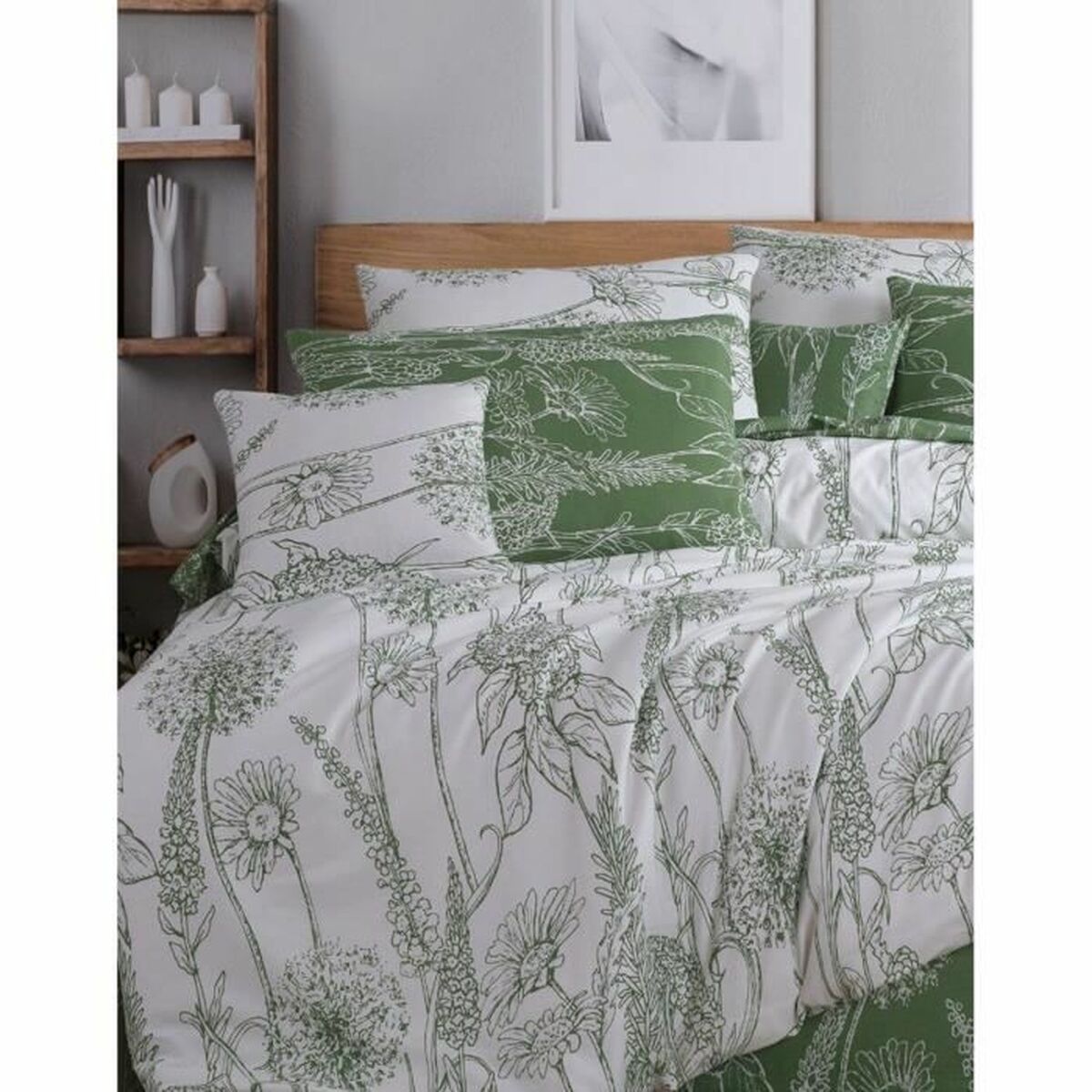 Juego de funda nórdica de algodón blanco, cama de 200 — imagen 4
