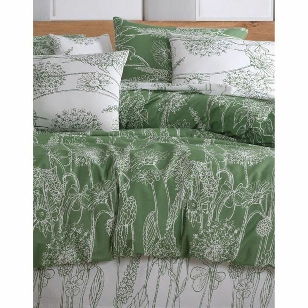 Juego de funda nórdica de algodón verde, cama de 200 — imagen 5