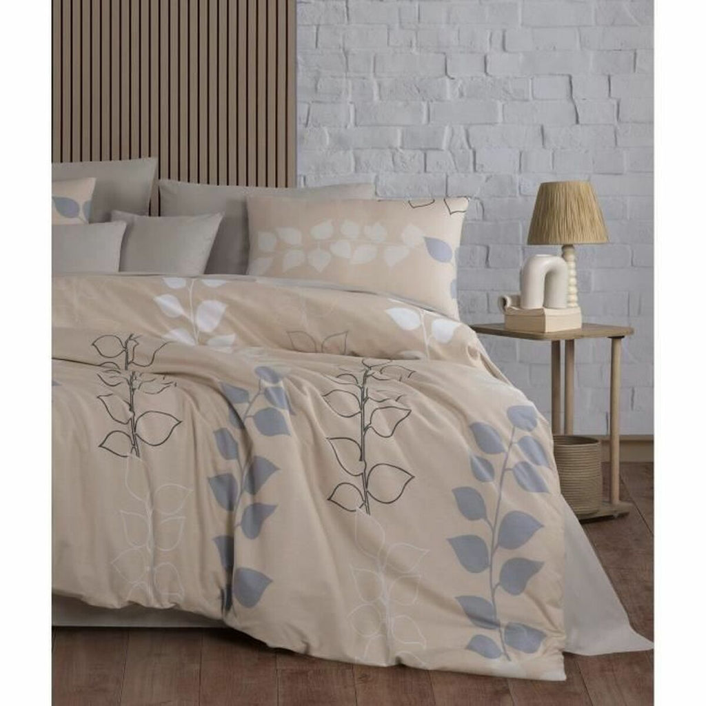 Juego de funda nórdica beige de algodón, cama 200, 3 piezas — imagen 3