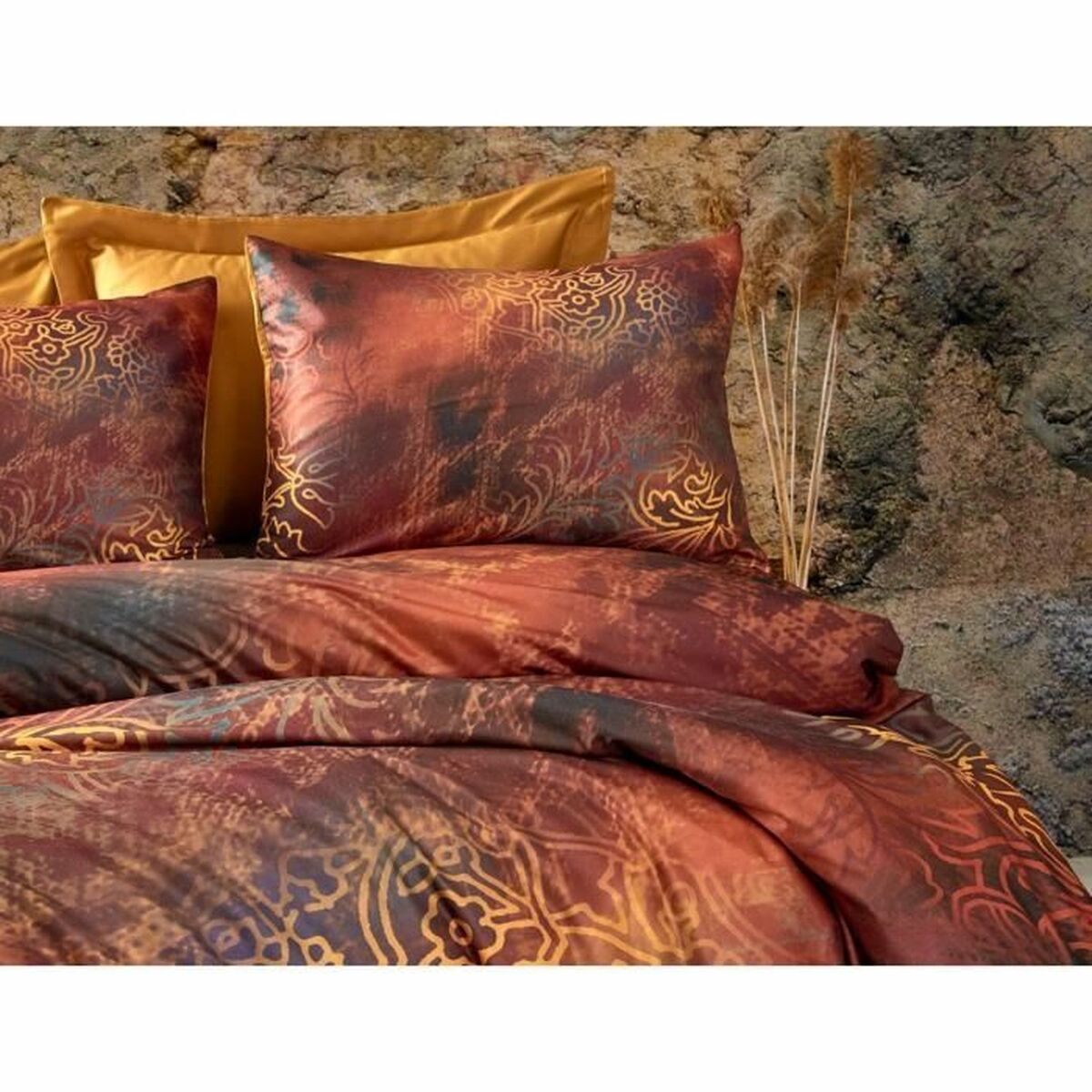 Juego de funda nórdica de poliéster rojo, cama de 200 — imagen 3