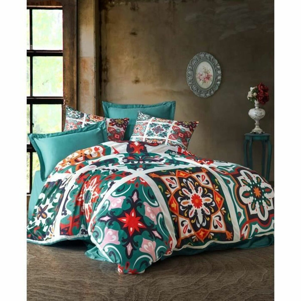 Juego de funda nórdica de poliéster verde, cama de 200 — imagen 2