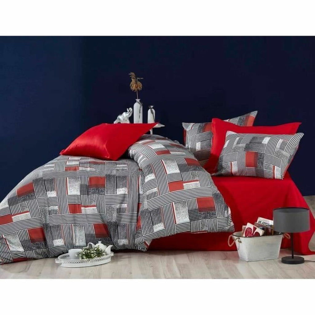 Juego de funda nórdica de poliéster gris, cama de 200 — imagen 2