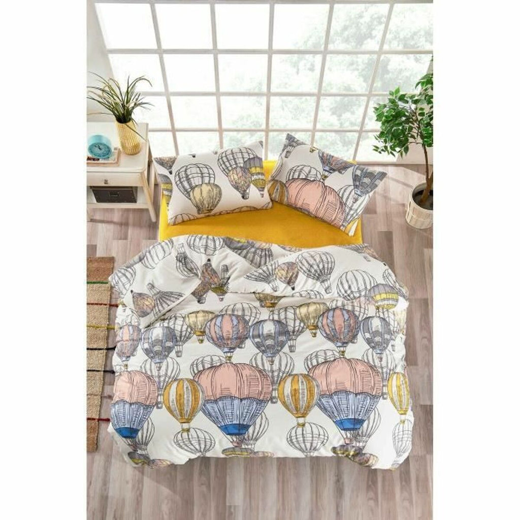 Juego de funda nórdica de algodón mostaza, cama de 200 — imagen 2