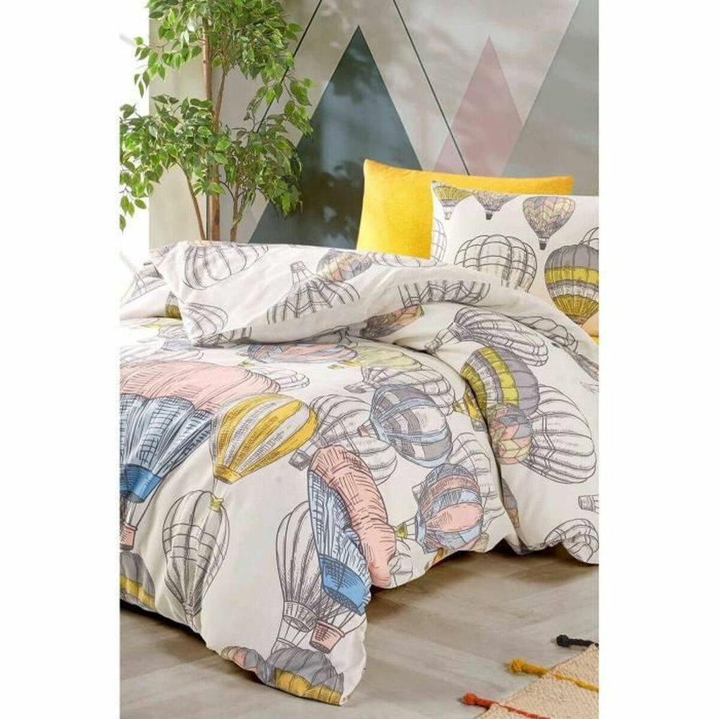 Juego de funda nórdica de algodón mostaza, cama de 200 — imagen 5
