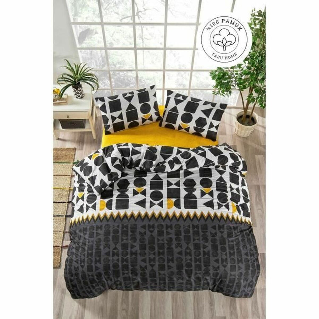 Juego de funda nórdica de algodón negro, cama de 200 — imagen 2