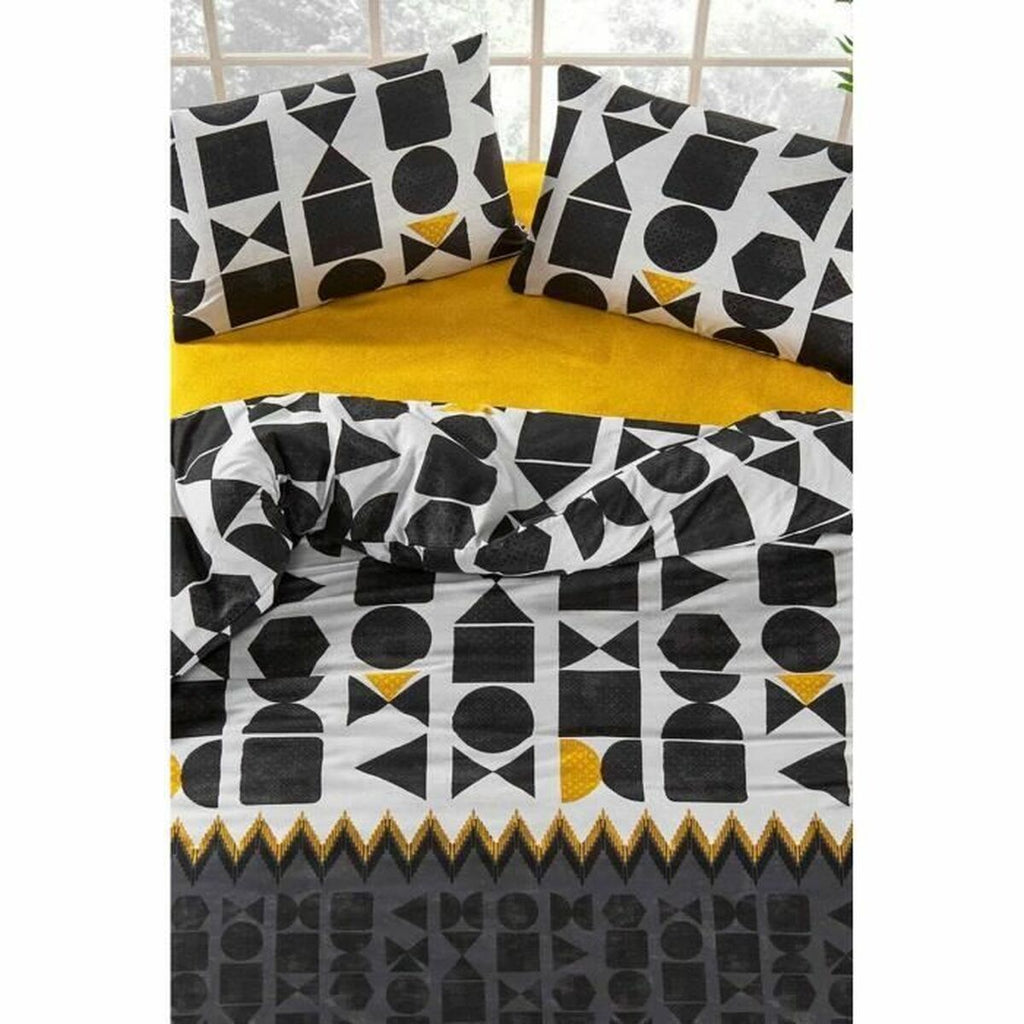 Juego de funda nórdica de algodón negro, cama de 200 — imagen 4