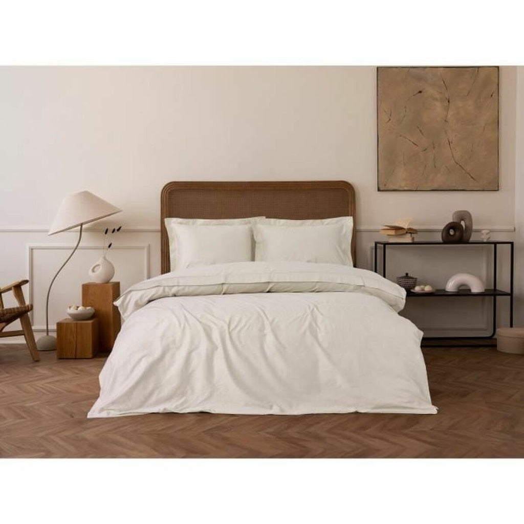Funda nórdica blanca de algodón con 2 fundas de almohada