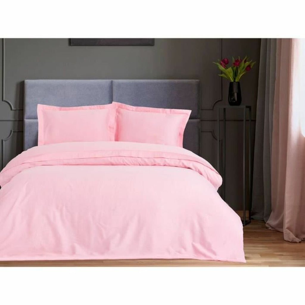 Juego de funda nórdica de algodón rosa, 220 x 240 cm — imagen 3