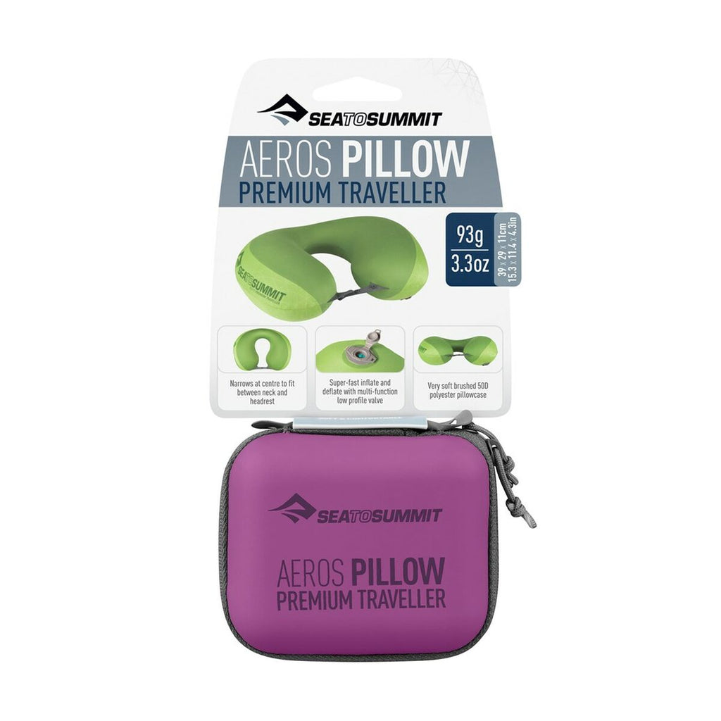 Almohada de viaje hinchable para el cuello, magenta y negro — imagen 4