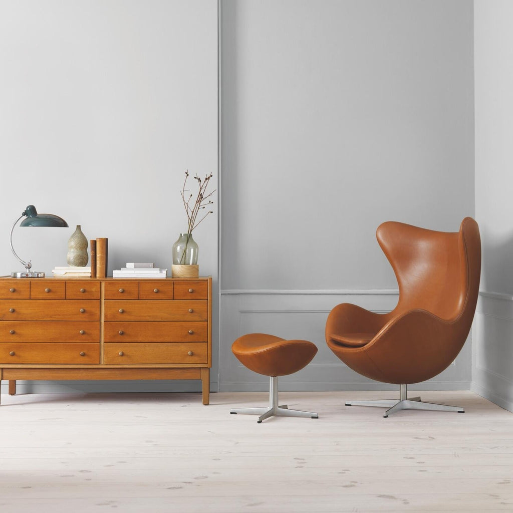 Fritz Hansen Aktion Egg Chair/Das Ei™ Sessel + Hocker Leder