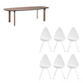 Fritz Hansen Analog™ Esstisch + 6 Drop™ Stühle Set