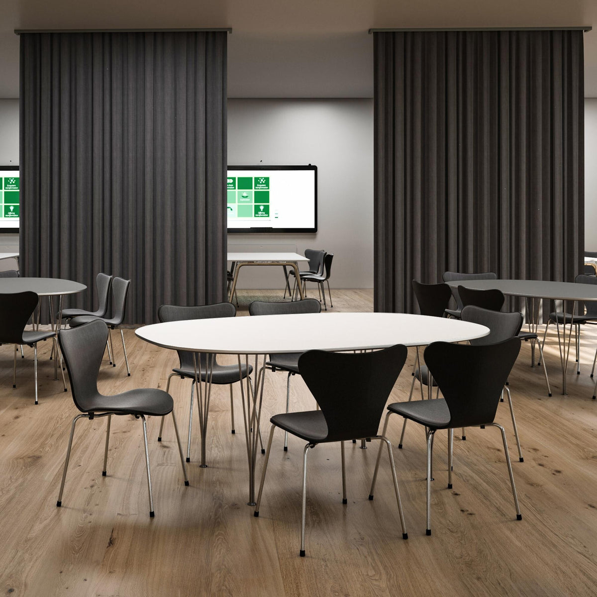 Fritz Hansen B613 Super-elliptischer Tisch 180x120x72cm
