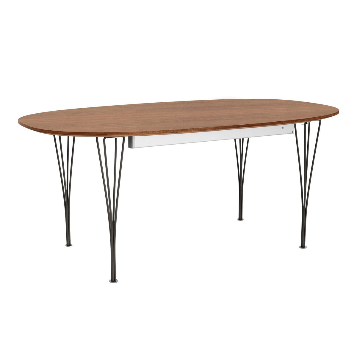 Fritz Hansen B619 Super-elliptischer Tisch Furnier ausziehbar