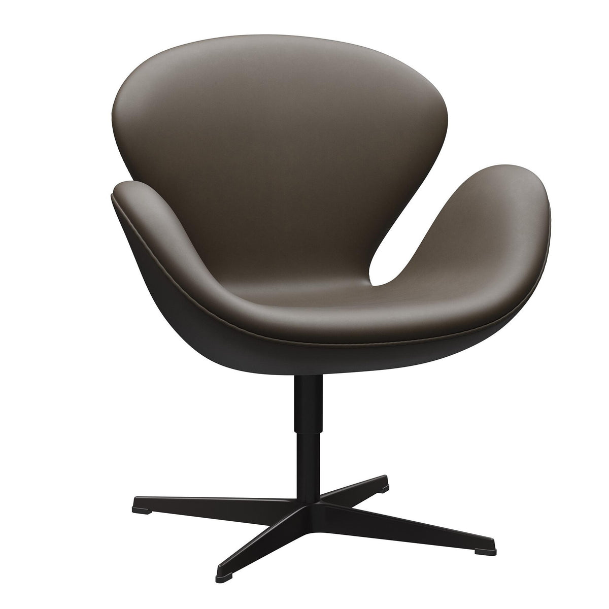 Fritz Hansen Der Schwan™/ Swan™ Sessel Leder Gestell Warm Graphite