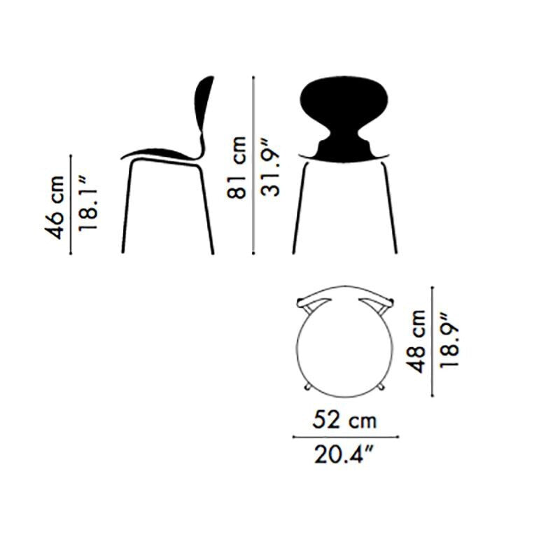 Fritz Hansen Die Ameise™ Stuhl gefärbte Esche