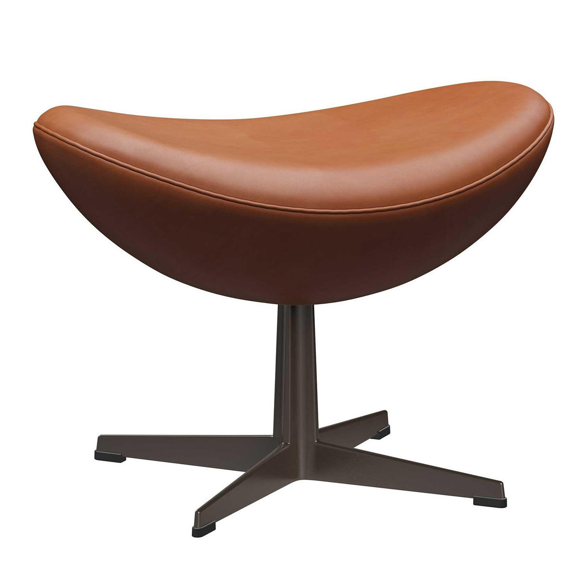 Fritz Hansen Egg/Das Ei™ Fußhocker Leder Gestell Braun Bronze