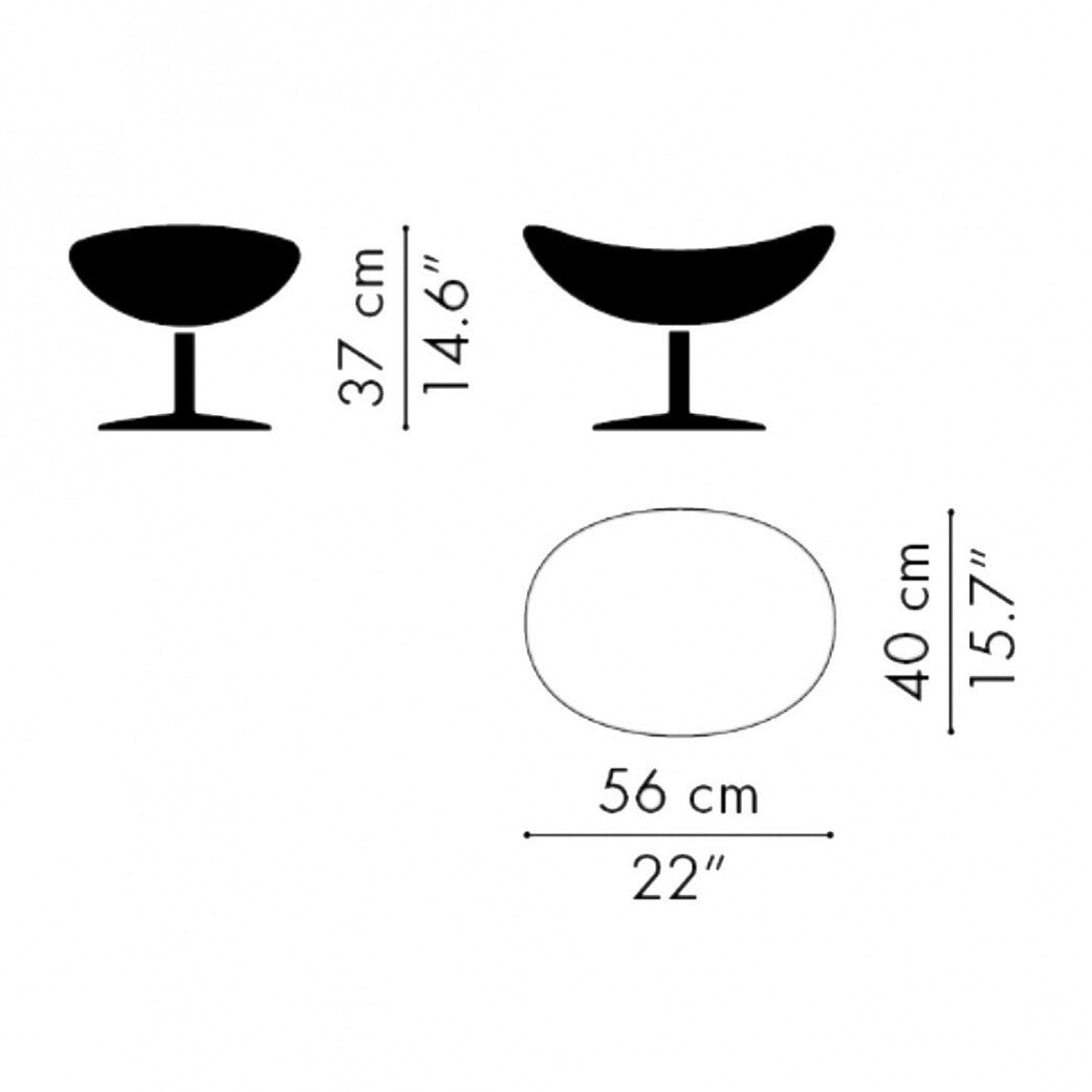 Fritz Hansen Egg/Das Ei™ Fußhocker Leder