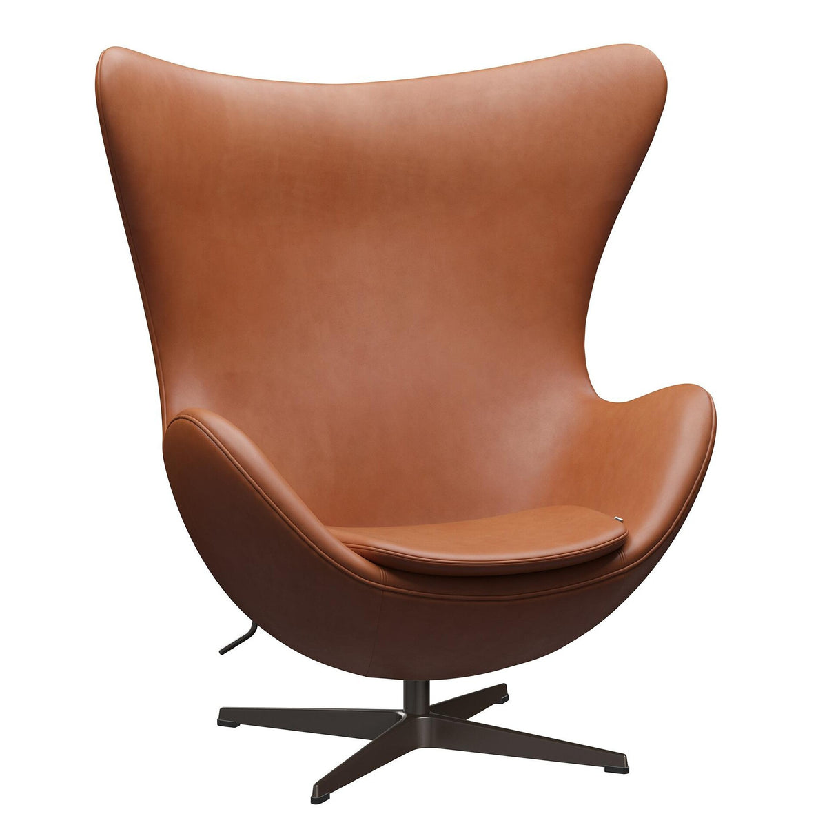 Fritz Hansen Egg/ Das Ei™ Loungesessel Leder Gestell Braun Bronze