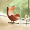 Fritz Hansen Egg/ Das Ei™ Loungesessel Leder Gestell Braun Bronze