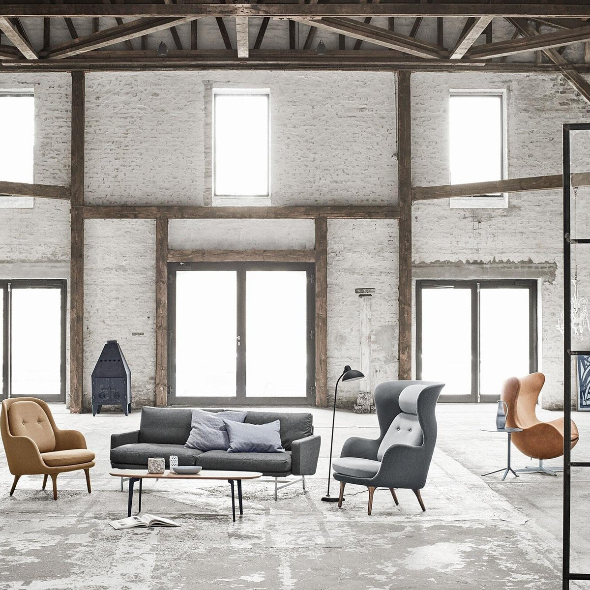 Fritz Hansen Egg/ Das Ei™ Loungesessel Leder