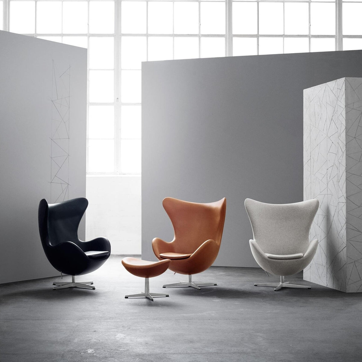 Fritz Hansen Egg/ Das Ei™ Loungesessel Leder