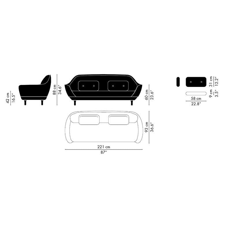 Fritz Hansen Favn™ JH3 Sofa
