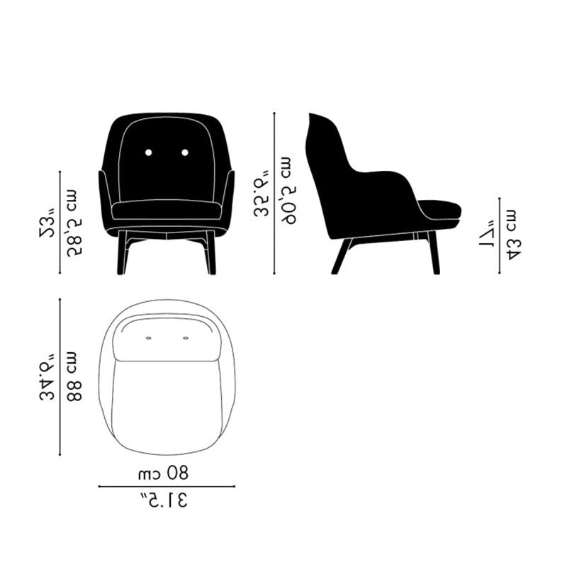 Fritz Hansen Fri™ JH5 Sessel mit Eichengestell
