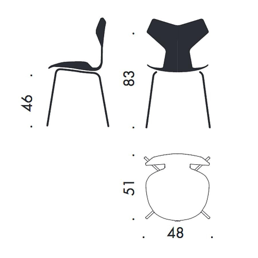 Fritz Hansen Grand Prix™ Stuhl gefärbte Esche