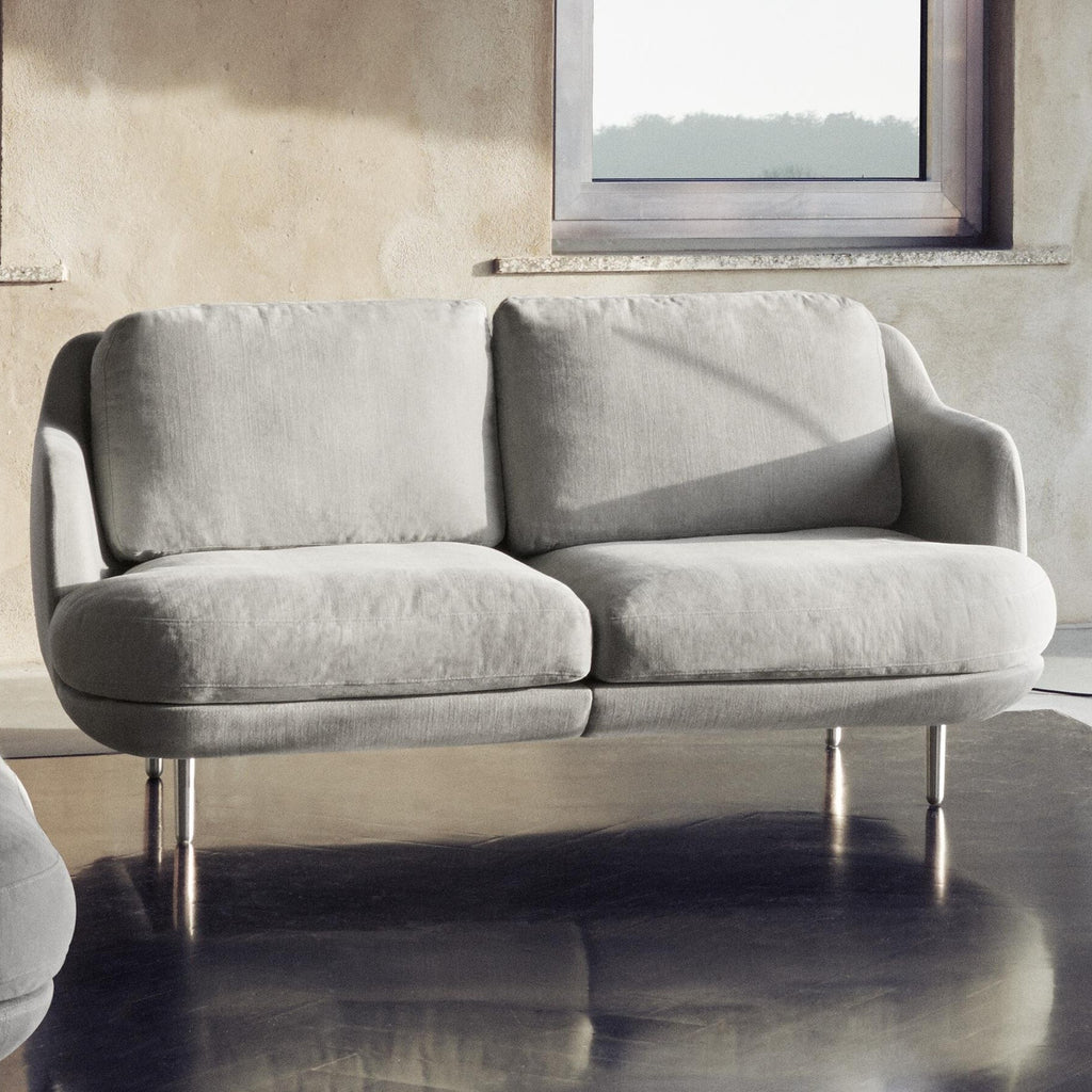Fritz Hansen Lune™ JH200 2-Sitzer Sofa Füße Aluminium