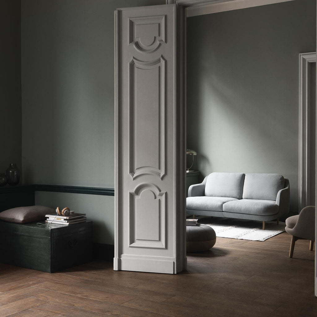 Fritz Hansen Lune™ JH200 2-Sitzer Sofa Füße Aluminium