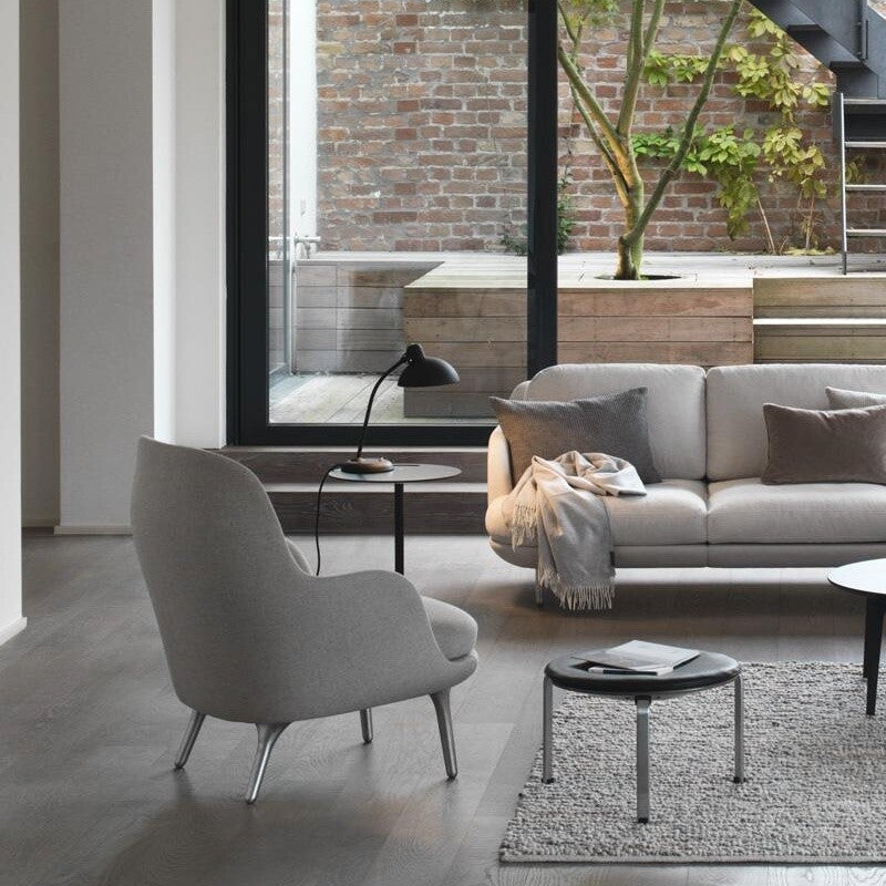 Fritz Hansen Lune™ JH200 2-Sitzer Sofa Füße Aluminium