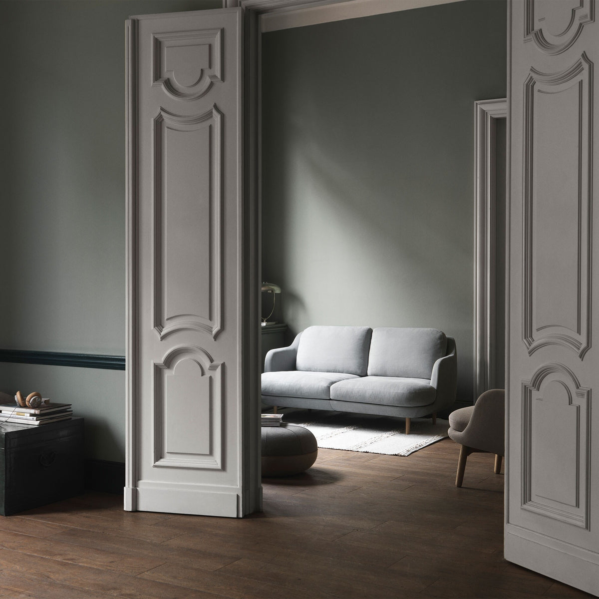 Fritz Hansen Lune™ JH200 2-Sitzer Sofa Füße Eiche