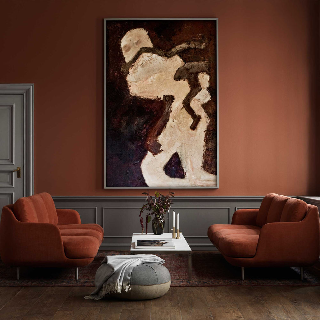 Fritz Hansen Lune™ JH300 3-Sitzer Sofa Füße Aluminium