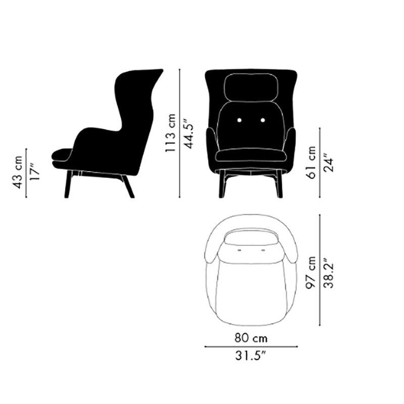 Fritz Hansen Ro™ Sessel Gestell Eiche
