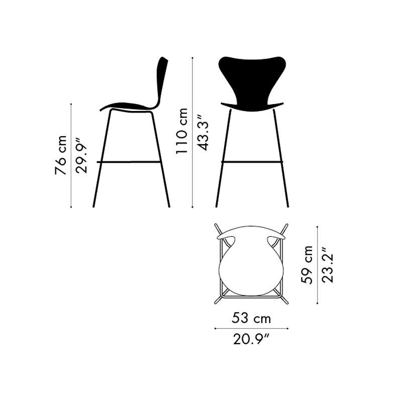 Fritz Hansen Serie 7™ Barhocker