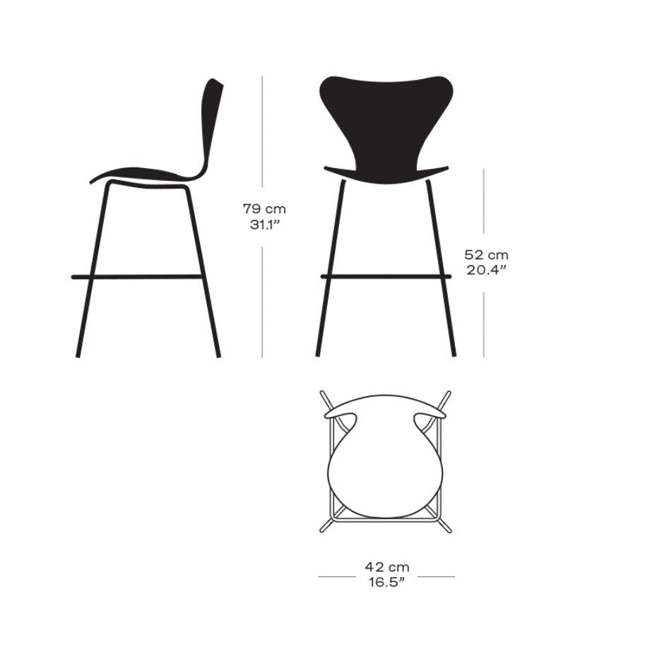 Fritz Hansen Serie 7™ Juniorstuhl Braun Bronze